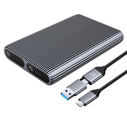 ORICO AM2C3-2SN Dual-bay M.2 NVME + SATA SSD Enclosure(Grey) - HDD Enclosure by ORICO | Online Shopping South Africa | PMC Jewellery | Buy Now Pay Later Mobicred