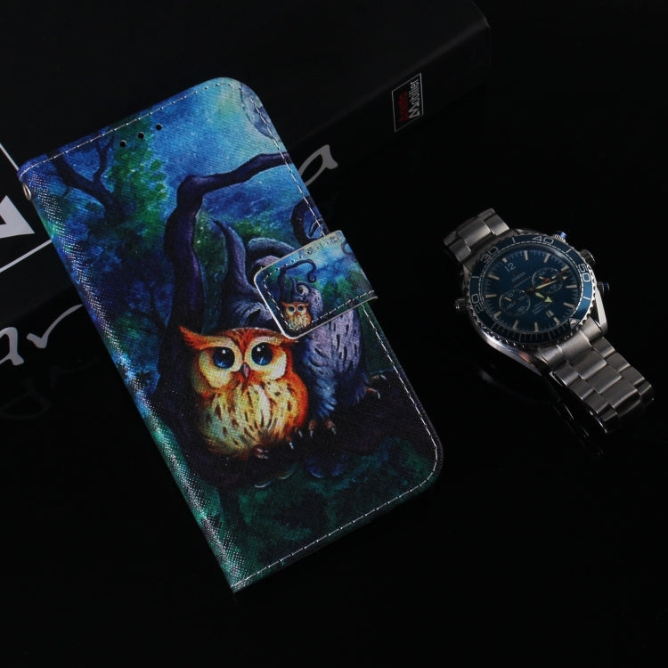 For iPhone 16 Coloured Drawing Flip Leather Phone Case(Oil Painting Owl) - iPhone 16 Cases by PMC Jewellery | Online Shopping South Africa | PMC Jewellery | Buy Now Pay Later Mobicred