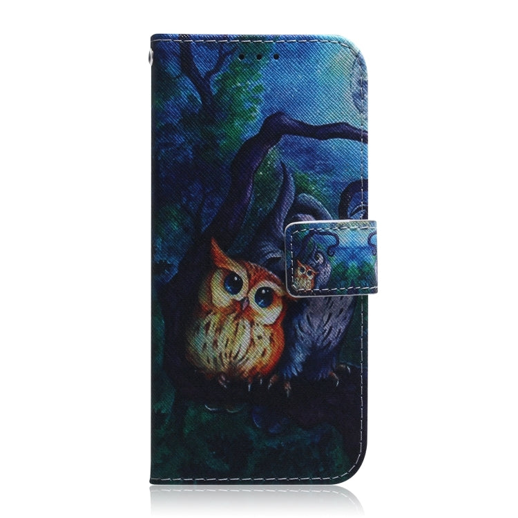 For iPhone 16 Coloured Drawing Flip Leather Phone Case(Oil Painting Owl) - iPhone 16 Cases by PMC Jewellery | Online Shopping South Africa | PMC Jewellery | Buy Now Pay Later Mobicred