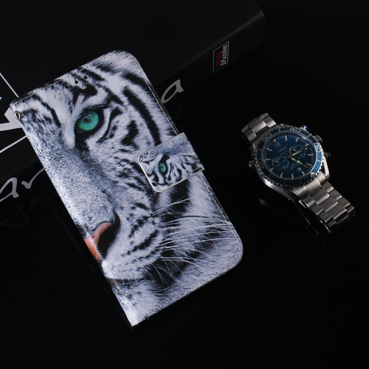 For iPhone 16 Pro Max Coloured Drawing Flip Leather Phone Case(Tiger) - iPhone 16 Pro Max Cases by PMC TechLife | Online Shopping South Africa | PMC TechLife | Buy Now Pay Later Mobicred