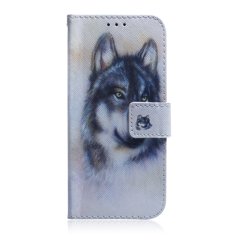 For Xiaomi Poco M6 Pro 4G Coloured Drawing Flip Leather Phone Case(White Wolf) - Xiaomi Cases by PMC Jewellery | Online Shopping South Africa | PMC Jewellery | Buy Now Pay Later Mobicred