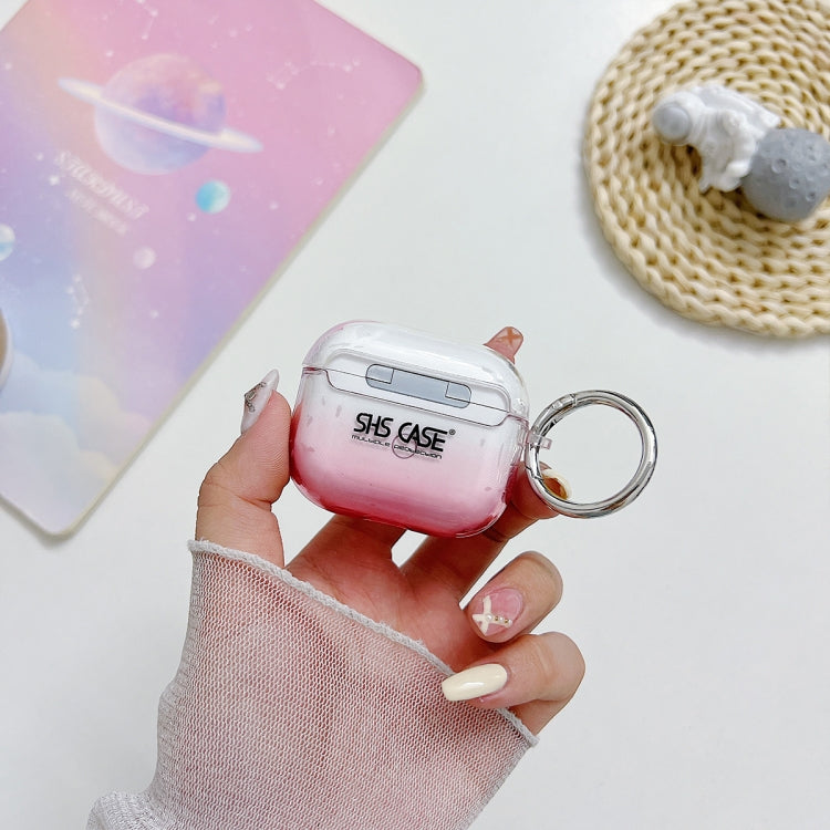 For AirPods Pro Transparent Glitter Bluetooth Earphone Protective Case(Dark Blue) - For AirPods Pro by PMC Jewellery | Online Shopping South Africa | PMC Jewellery | Buy Now Pay Later Mobicred