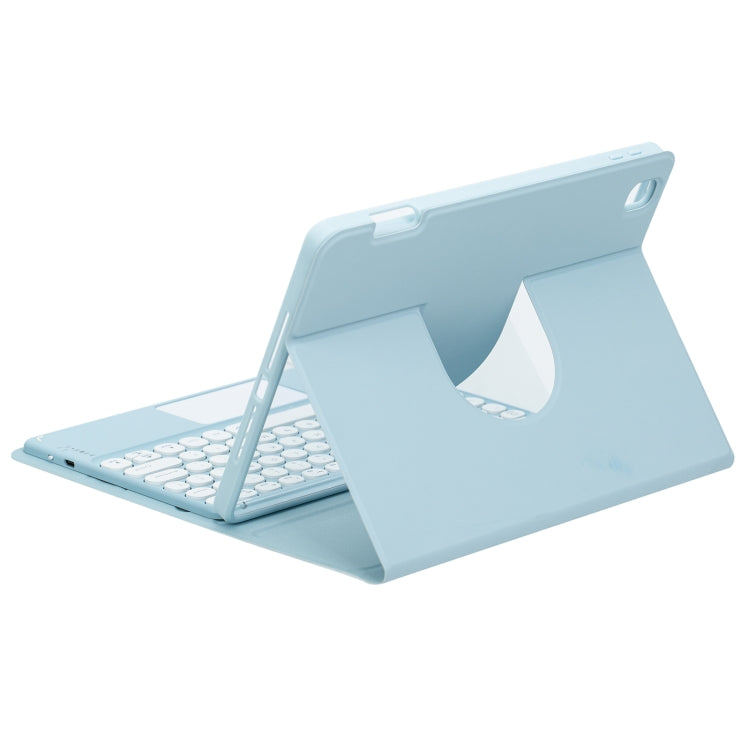 For iPad 10.2 2021 / Air 2019 Square Button 360 Degree Rotatable Bluetooth Keyboard Leather Case(Light Purple) - Universal by PMC TechLife | Online Shopping South Africa | PMC TechLife