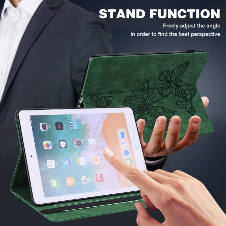For Amazon Fire Max 11 Embossed Butterfly Pattern Leather Tablet Case(Green) - Amazon by PMC TechLife | Online Shopping South Africa | PMC TechLife | Buy Now Pay Later Mobicred