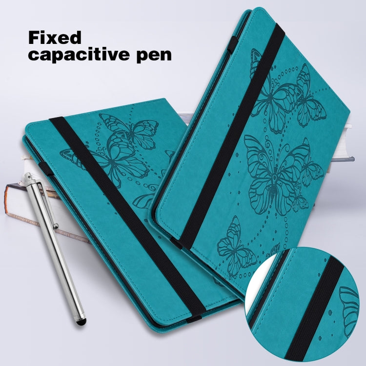 For Amazon Fire Max 11 Embossed Butterfly Pattern Leather Tablet Case(Blue) - Amazon by PMC TechLife | Online Shopping South Africa | PMC TechLife | Buy Now Pay Later Mobicred