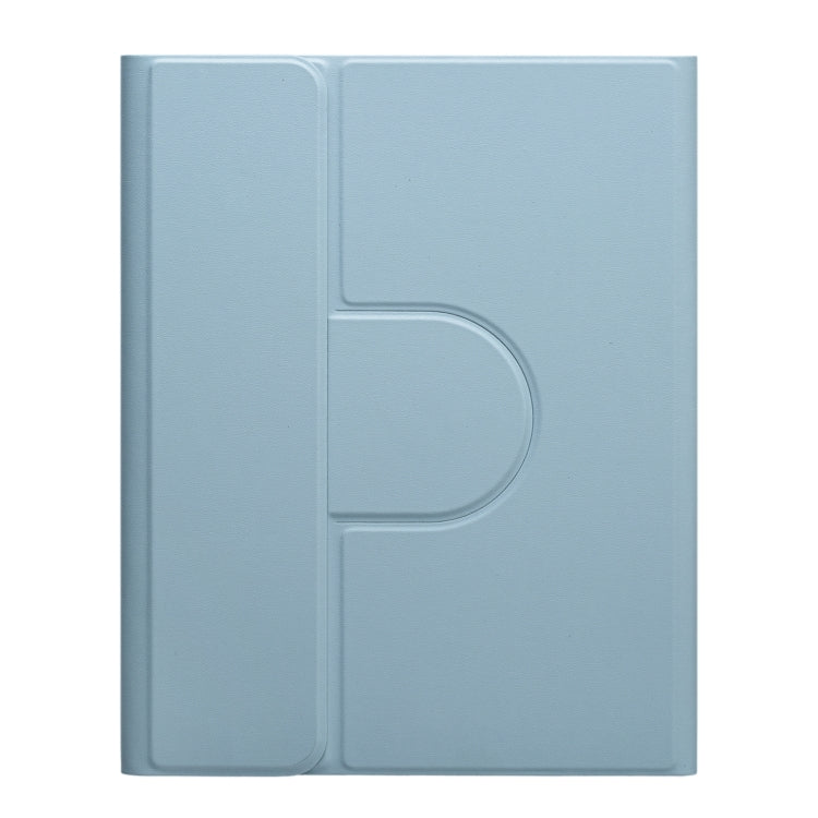 For iPad 10th Gen 10.9 2022 Round Button 360 Degree Rotatable Bluetooth Keyboard Leather Case with Touchpad(Mist Blue) - Universal by PMC TechLife | Online Shopping South Africa | PMC TechLife
