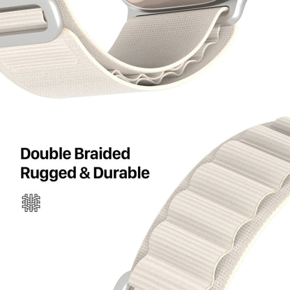 For Apple Watch Series 7 45mm DUX DUCIS GS Series Nylon Loop Watch Band(Starlight) - Watch Bands by DUX DUCIS | Online Shopping South Africa | PMC Jewellery | Buy Now Pay Later Mobicred