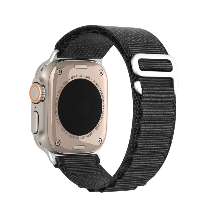 For Apple Watch Series 3 38mm DUX DUCIS GS Series Nylon Loop Watch Band(Black) - Watch Bands by DUX DUCIS | Online Shopping South Africa | PMC Jewellery | Buy Now Pay Later Mobicred