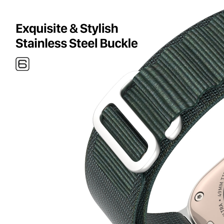 For Apple Watch Series 2 42mm DUX DUCIS GS Series Nylon Loop Watch Band(Green) - Watch Bands by DUX DUCIS | Online Shopping South Africa | PMC Jewellery | Buy Now Pay Later Mobicred