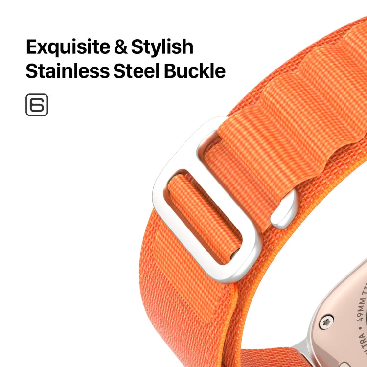 For Apple Watch Series 2 42mm DUX DUCIS GS Series Nylon Loop Watch Band(Orange) - Watch Bands by DUX DUCIS | Online Shopping South Africa | PMC Jewellery | Buy Now Pay Later Mobicred