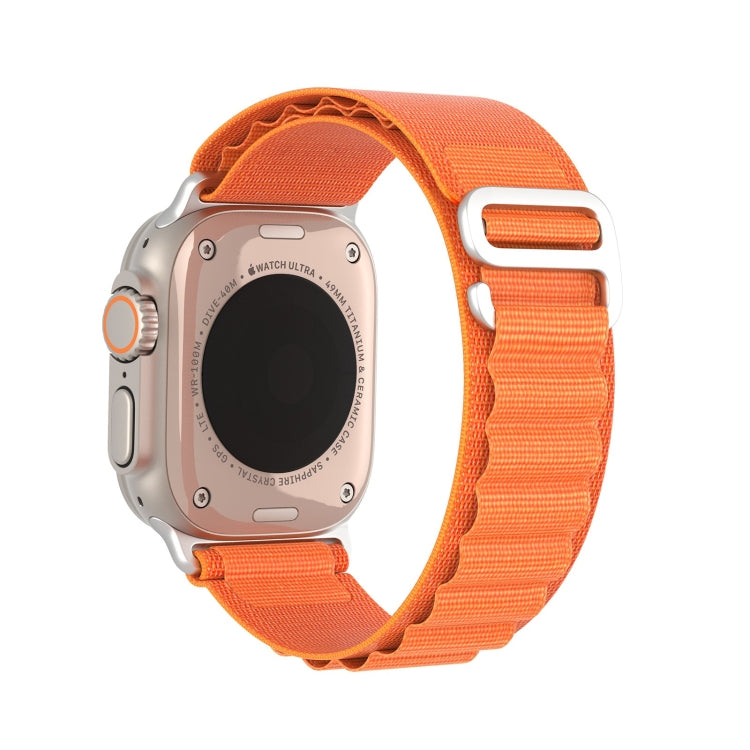 For Apple Watch Series 9 45mm DUX DUCIS GS Series Nylon Loop Watch Band(Orange) - Watch Bands by DUX DUCIS | Online Shopping South Africa | PMC Jewellery | Buy Now Pay Later Mobicred