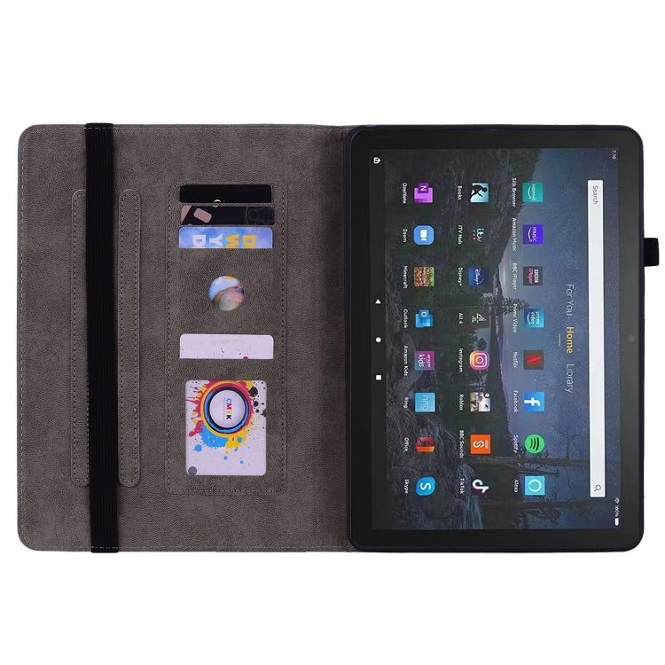 For Amazon Fire Max 11 Butterfly Rose Embossed Leather Tablet Case(Purple) - Amazon by PMC TechLife | Online Shopping South Africa | PMC TechLife | Buy Now Pay Later Mobicred