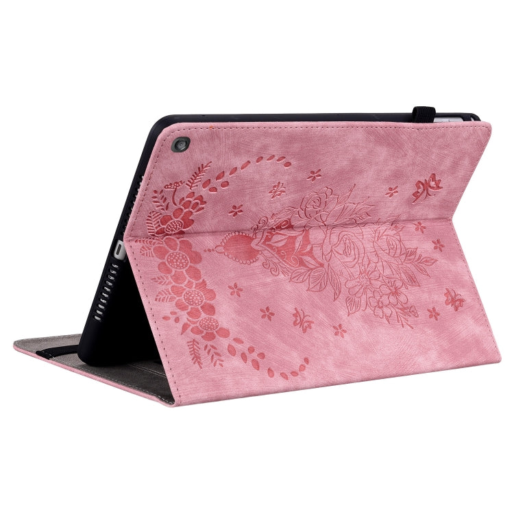 For Amazon Fire HD 10 2023 Butterfly Rose Embossed Leather Tablet Case(Pink) - Amazon by PMC TechLife | Online Shopping South Africa | PMC TechLife | Buy Now Pay Later Mobicred