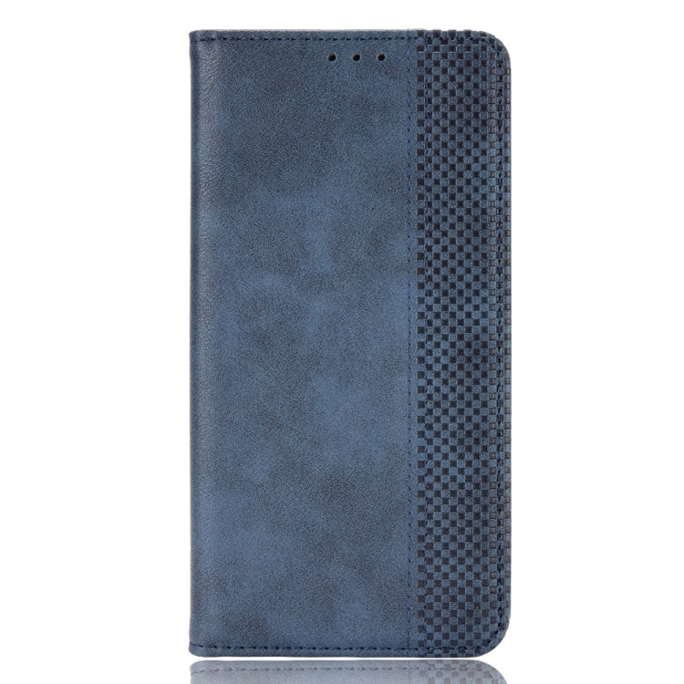 For Blackview A53 / A53 Pro Magnetic Buckle Retro Texture Leather Phone Case(Blue) - More Brand by PMC Jewellery | Online Shopping South Africa | PMC Jewellery