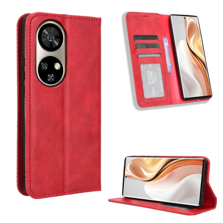 For Ulefone Note 17 Pro Magnetic Buckle Retro Texture Leather Phone Case(Red) - Ulefone Cases by PMC Jewellery | Online Shopping South Africa | PMC Jewellery | Buy Now Pay Later Mobicred