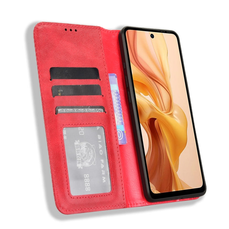 For Ulefone Note 18 Ultra Magnetic Buckle Retro Texture Leather Phone Case(Red) - Ulefone Cases by PMC Jewellery | Online Shopping South Africa | PMC Jewellery | Buy Now Pay Later Mobicred