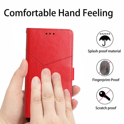 For Google Pixel 9 Pro Y-shaped Pattern Flip Leather Phone Case(Red) - Google Cases by PMC Jewellery | Online Shopping South Africa | PMC Jewellery | Buy Now Pay Later Mobicred