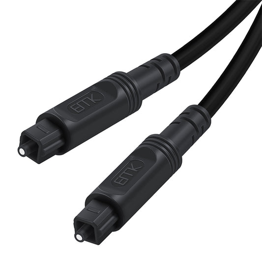 10m EMK OD4.0mm Square Port to Square Port Digital Audio Speaker Optical Fiber Connecting Cable(Black) - Audio Optical Cables by EMK | Online Shopping South Africa | PMC Jewellery | Buy Now Pay Later Mobicred