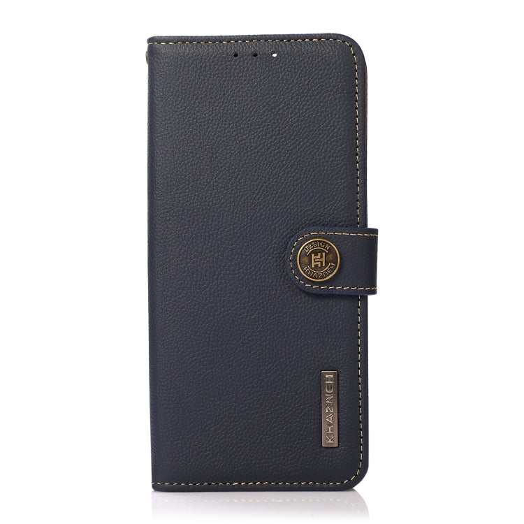 For Nokia G42 KHAZNEH Custer Genuine Leather RFID Phone Case(Blue) - Nokia Cases by PMC TechLife | Online Shopping South Africa | PMC TechLife | Buy Now Pay Later Mobicred