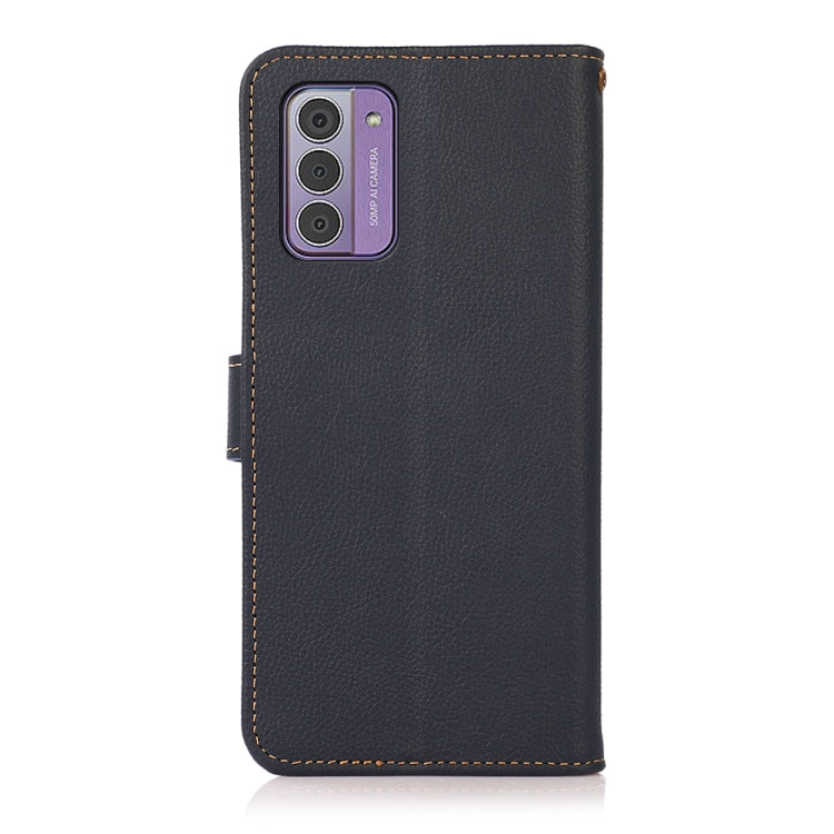 For Nokia G42 KHAZNEH Custer Genuine Leather RFID Phone Case(Blue) - Nokia Cases by PMC TechLife | Online Shopping South Africa | PMC TechLife | Buy Now Pay Later Mobicred