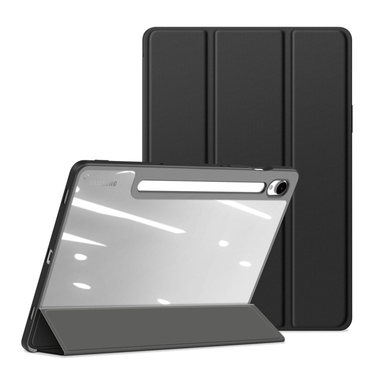 For Samsung Galaxy Tab S10 FE / S9 FE / S9 DUX DUCIS TOBY Series Antiskid Leather Tablet Case with Sleep / Wake-up Function(Black) - free shipping - PMC Jewellery - Order now!