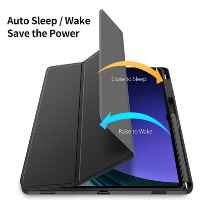 For Samsung Galaxy Tab S10+ DUX DUCIS TOBY Series Antiskid Leather Tablet Case with Sleep / Wake-up Function(Black) - Tab S10+ Cases by DUX DUCIS | Online Shopping South Africa | PMC Jewellery | Buy Now Pay Later Mobicred