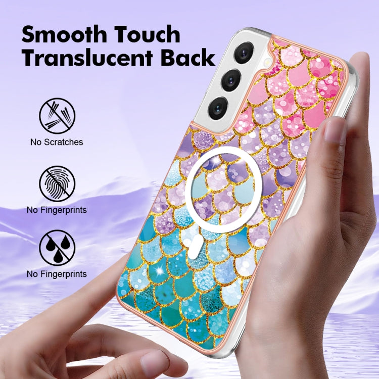 For Samsung Galaxy S22 5G Marble Pattern Dual-side IMD Magsafe TPU Phone Case(Colorful Scales) - Galaxy S22 5G Cases by PMC Jewellery | Online Shopping South Africa | PMC Jewellery