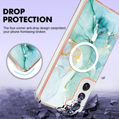 For Samsung Galaxy S22+ 5G Marble Pattern Dual-side IMD Magsafe TPU Phone Case(Green 003) - Galaxy S22+ 5G Cases by PMC Jewellery | Online Shopping South Africa | PMC Jewellery | Buy Now Pay Later Mobicred