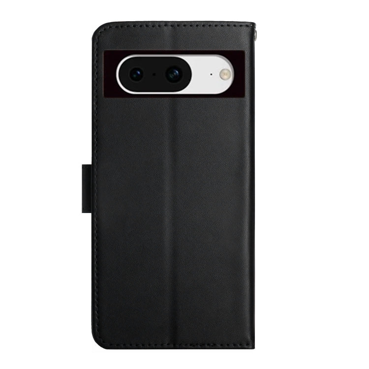 For Google Pixel 8a HT02 Genuine Leather Fingerprint-proof Flip Phone Case(Black) - free shipping - PMC TechLife - Order now!
