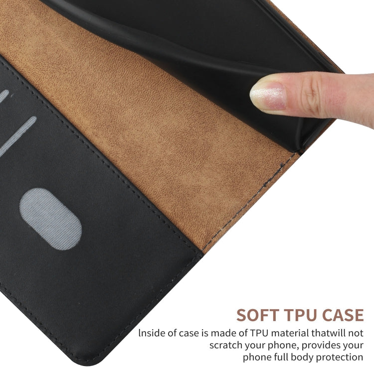 For Google Pixel 8a HT02 Genuine Leather Fingerprint-proof Flip Phone Case(Black) - free shipping - PMC TechLife - Order now!