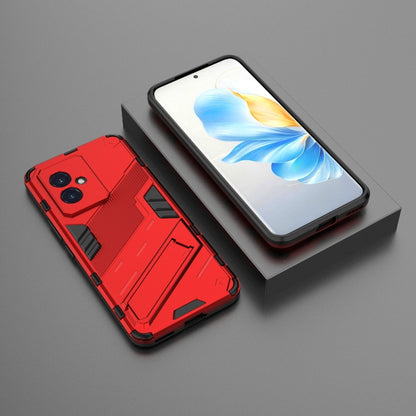 For Honor 100 5G Punk Armor 2 in 1 PC + TPU Phone Case with Holder(Red) - Honor Cases by PMC Jewellery | Online Shopping South Africa | PMC Jewellery | Buy Now Pay Later Mobicred