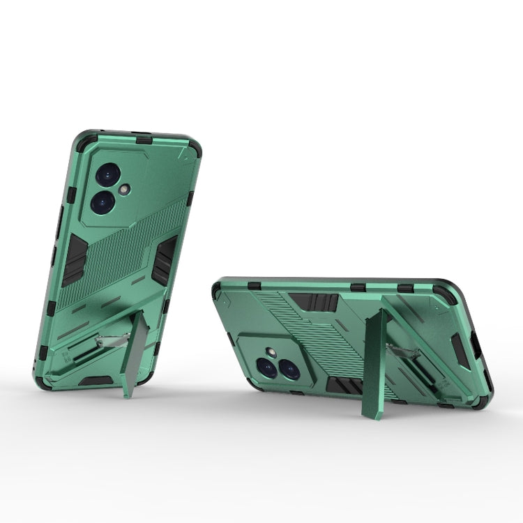 For Honor 100 5G Punk Armor 2 in 1 PC + TPU Phone Case with Holder(Green) - Honor Cases by PMC Jewellery | Online Shopping South Africa | PMC Jewellery | Buy Now Pay Later Mobicred