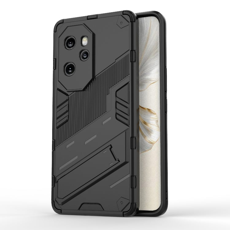 For Honor 100 Pro 5G Punk Armor 2 in 1 PC + TPU Phone Case with Holder(Black) - Honor Cases by PMC Jewellery | Online Shopping South Africa | PMC Jewellery | Buy Now Pay Later Mobicred