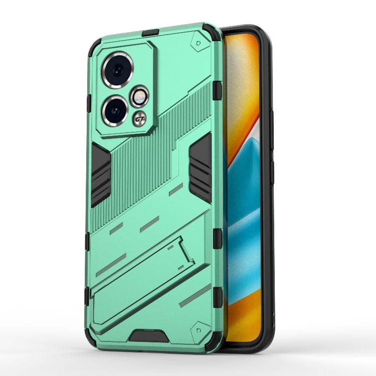 For Honor 90 GT 5G Punk Armor 2 in 1 PC + TPU Phone Case with Holder(Green) - Honor Cases by PMC Jewellery | Online Shopping South Africa | PMC Jewellery | Buy Now Pay Later Mobicred