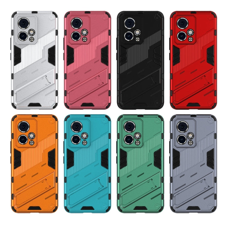For Honor 90 GT 5G Punk Armor 2 in 1 PC + TPU Phone Case with Holder(Light Red) - Honor Cases by PMC TechLife | Online Shopping South Africa | PMC TechLife | Buy Now Pay Later Mobicred