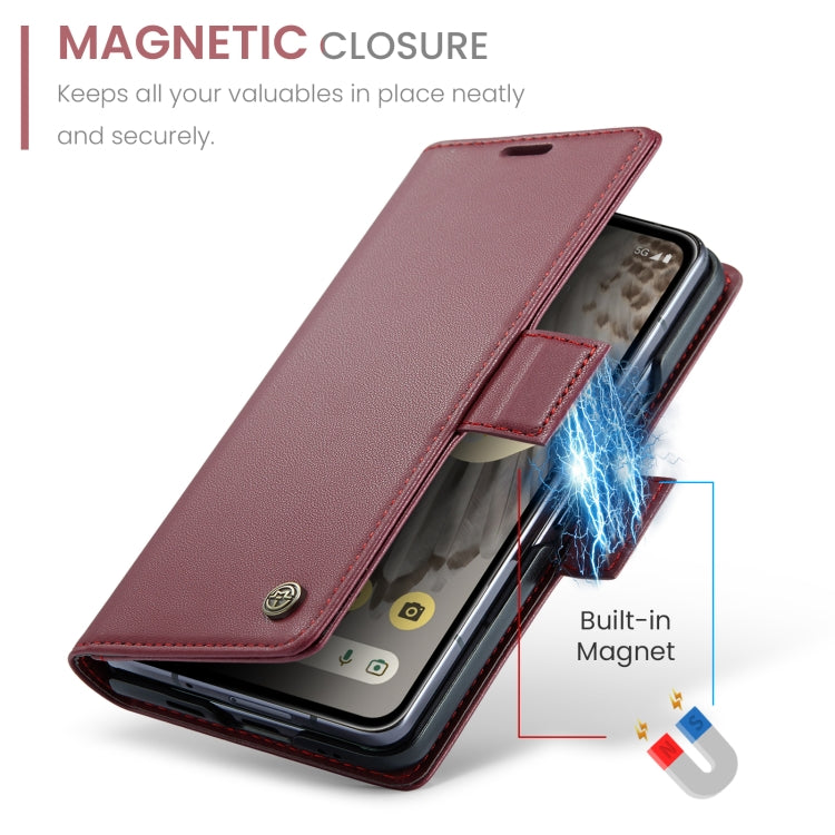 For Google Pixel Fold CaseMe 023 Butterfly Buckle Litchi Texture RFID Anti-theft Leather Phone Case(Wine Red) - Google Cases by CaseMe | Online Shopping South Africa | PMC Jewellery | Buy Now Pay Later Mobicred