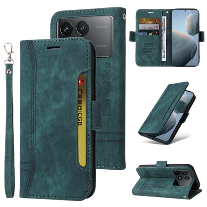 For Xiaomi Redmi K70 / K70 Pro 5G BETOPNICE Dual-side Buckle Leather Phone Case(Green) - K70 Cases by BETOPNICE | Online Shopping South Africa | PMC Jewellery | Buy Now Pay Later Mobicred