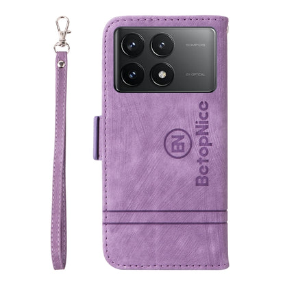 For Xiaomi Redmi K70 / K70 Pro 5G BETOPNICE Dual-side Buckle Leather Phone Case(Purple) - K70 Cases by BETOPNICE | Online Shopping South Africa | PMC Jewellery | Buy Now Pay Later Mobicred