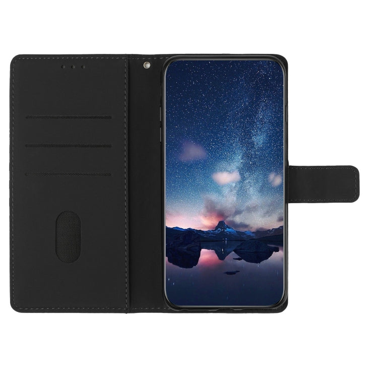 For iPhone 16 Diamond Embossed Skin Feel Leather Phone Case(Black) - iPhone 16 Cases by PMC TechLife | Online Shopping South Africa | PMC TechLife | Buy Now Pay Later Mobicred