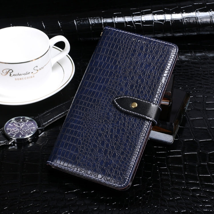 For vivo X100 idewei Crocodile Texture Leather Phone Case(Dark Blue) - vivo Cases by idewei | Online Shopping South Africa | PMC Jewellery | Buy Now Pay Later Mobicred