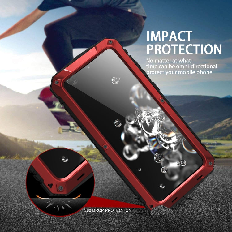 For Samsung Galaxy S20 Plus R-JUST Waterproof Shockproof Dustproof Metal + Silicone Protective Case(Red) - Galaxy Phone Cases by R-JUST | Online Shopping South Africa | PMC Jewellery