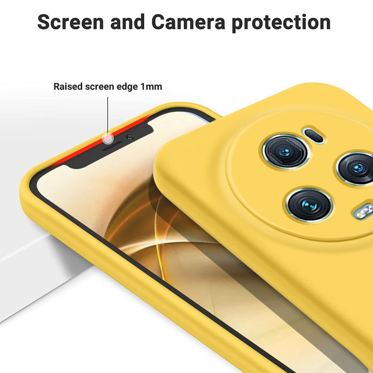 For Honor Magic5 Pro Pure Color Liquid Silicone Shockproof Phone Case(Yellow) - Honor Cases by PMC Jewellery | Online Shopping South Africa | PMC Jewellery | Buy Now Pay Later Mobicred