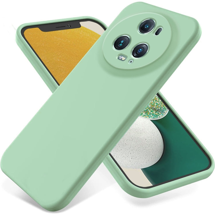 For Honor Magic5 Pro Pure Color Liquid Silicone Shockproof Phone Case(Green) - Honor Cases by PMC TechLife | Online Shopping South Africa | PMC TechLife | Buy Now Pay Later Mobicred