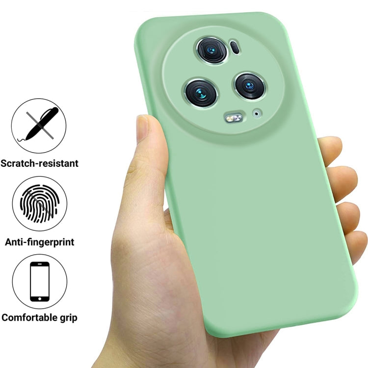 For Honor Magic5 Pro Pure Color Liquid Silicone Shockproof Phone Case(Green) - Honor Cases by PMC TechLife | Online Shopping South Africa | PMC TechLife | Buy Now Pay Later Mobicred