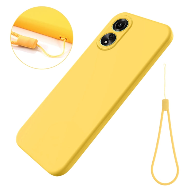 For Honor X5 Plus Solid Color Liquid Silicone Dropproof Full Coverage Phone Case(Yellow) - Honor Cases by PMC TechLife | Online Shopping South Africa | PMC TechLife | Buy Now Pay Later Mobicred