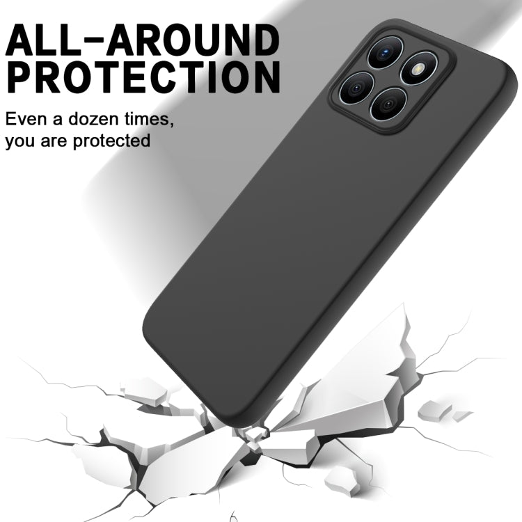 For Honor X8b Solid Color Liquid Silicone Dropproof Full Coverage Phone Case(Black) - Honor Cases by PMC TechLife | Online Shopping South Africa | PMC TechLife | Buy Now Pay Later Mobicred