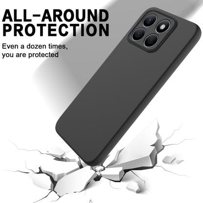 For Honor X8b Pure Color Liquid Silicone Shockproof Phone Case(Black) - Honor Cases by PMC Jewellery | Online Shopping South Africa | PMC Jewellery | Buy Now Pay Later Mobicred