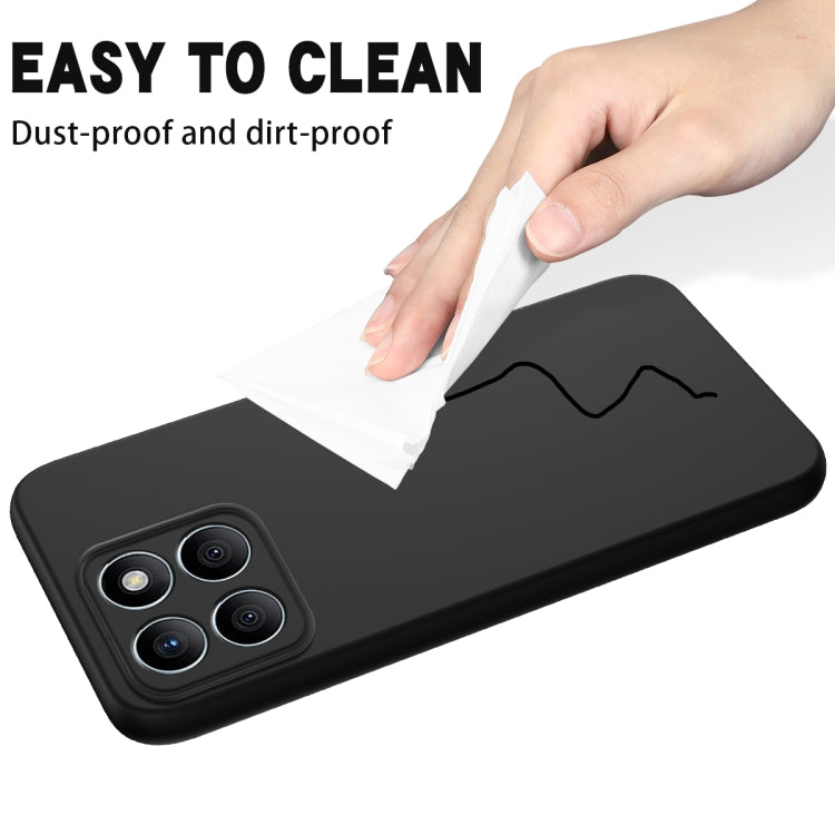 For Honor X8b Solid Color Liquid Silicone Dropproof Full Coverage Phone Case(Black) - Honor Cases by PMC TechLife | Online Shopping South Africa | PMC TechLife | Buy Now Pay Later Mobicred