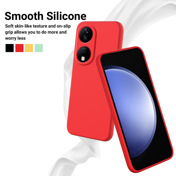 For Honor 90 Smart Pure Color Liquid Silicone Shockproof Phone Case(Red) - Honor Cases by PMC Jewellery | Online Shopping South Africa | PMC Jewellery | Buy Now Pay Later Mobicred