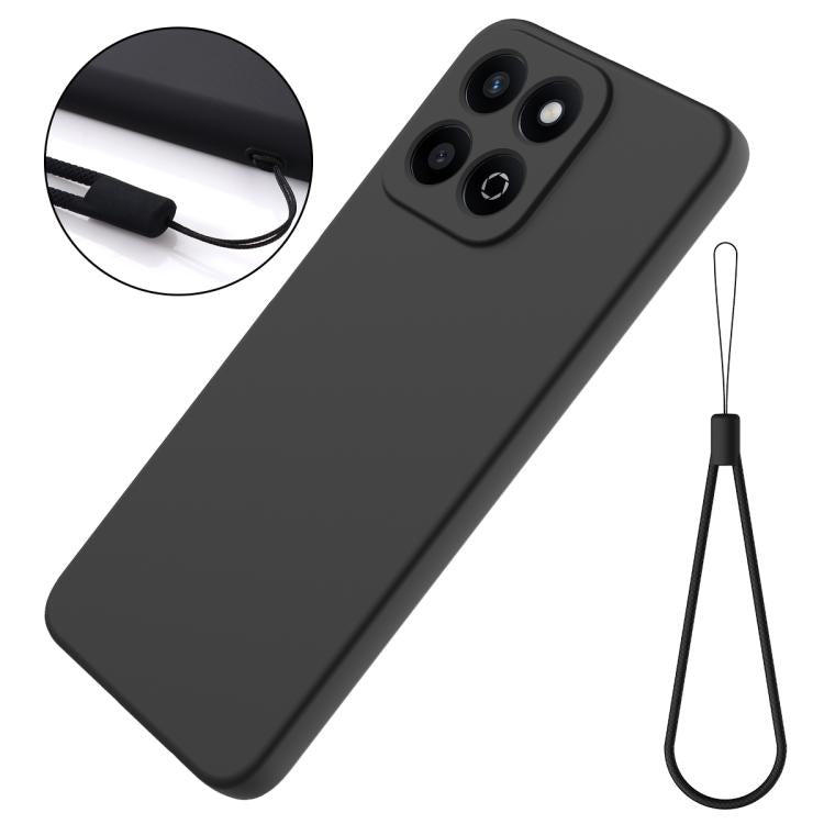 For Honor X6b 5G / Play 60 Plus Solid Color Liquid Silicone Dropproof Full Coverage Phone Case(Black) - free shipping - PMC TechLife - Order now!